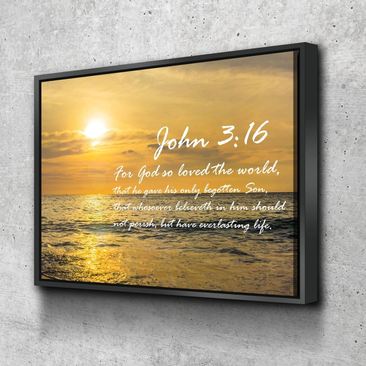 John 316 Kjv #3 Bible Verse Canvas Wall Art - Christian Canvas Wall Art