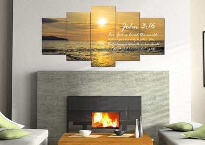 John 316 Kjv #3 Bible Verse Canvas Wall Art - Christian Canvas Wall Art