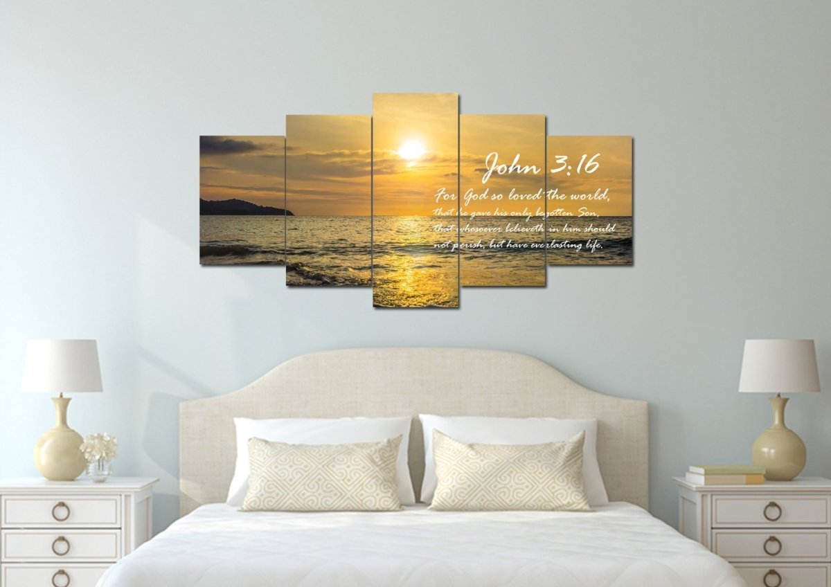 John 316 Kjv #3 Bible Verse Canvas Wall Art - Christian Canvas Wall Art