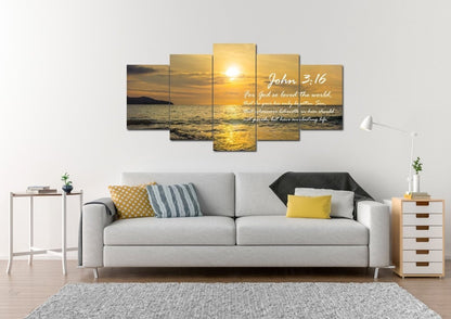 John 316 Kjv #3 Bible Verse Canvas Wall Art - Christian Canvas Wall Art