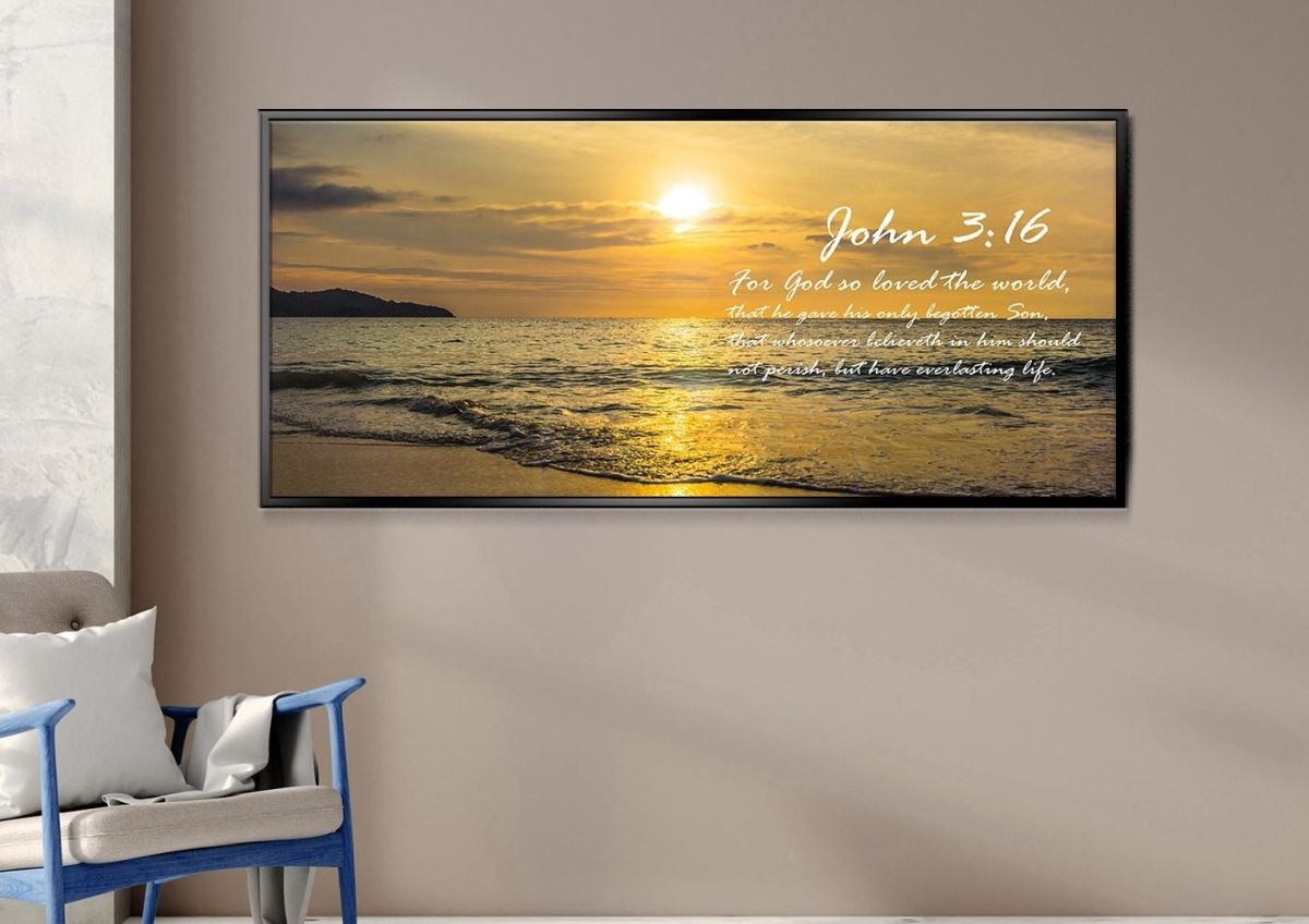 John 316 Kjv #3 Bible Verse Canvas Wall Art - Christian Canvas Wall Art