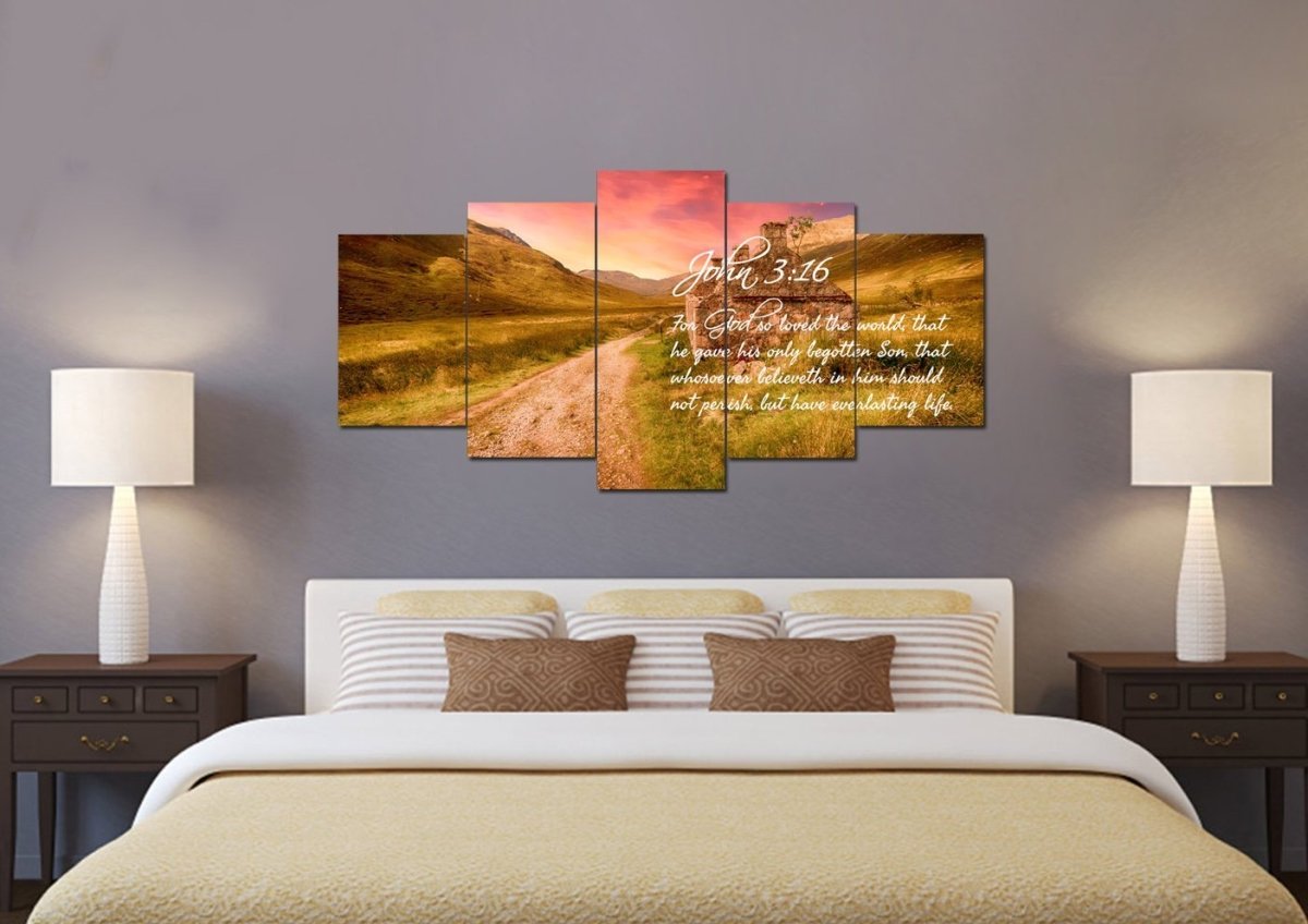 John 316 Kjv #4 Bible Verse Canvas Wall Art - Christian Canvas Wall Art