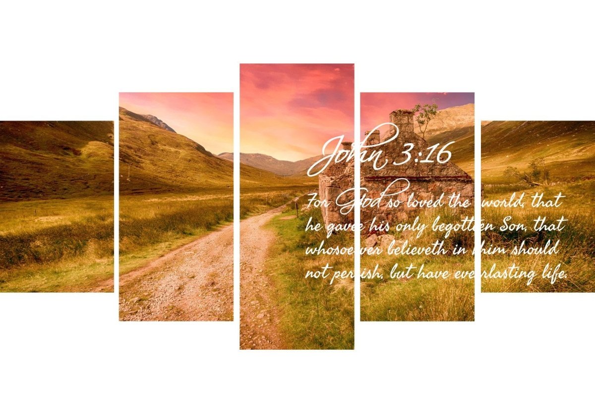 John 316 Kjv #4 Bible Verse Canvas Wall Art - Christian Canvas Wall Art