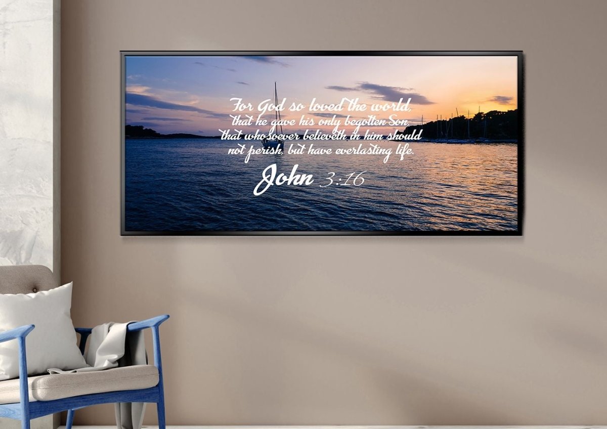 John 316 Kjv #5 Bible Verse Canvas Wall Art - Christian Canvas Wall Art