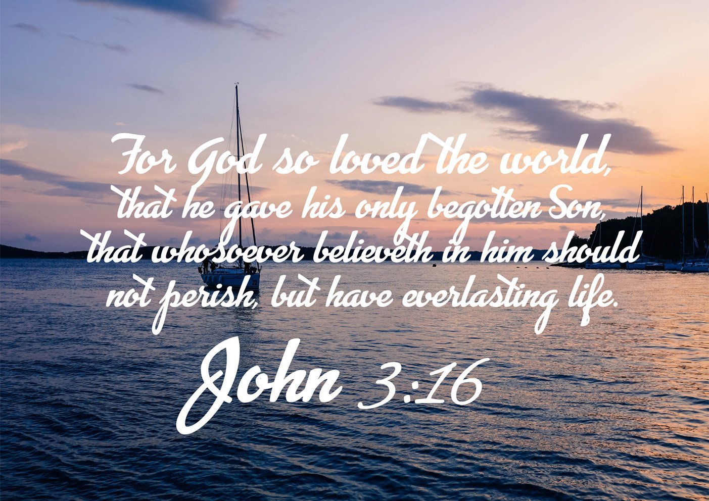 John 316 Kjv #5 Bible Verse Canvas Wall Art - Christian Canvas Wall Art