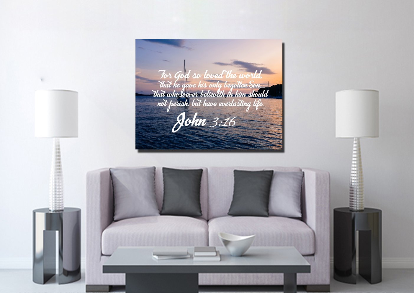 John 316 Kjv #5 Bible Verse Canvas Wall Art - Christian Canvas Wall Art