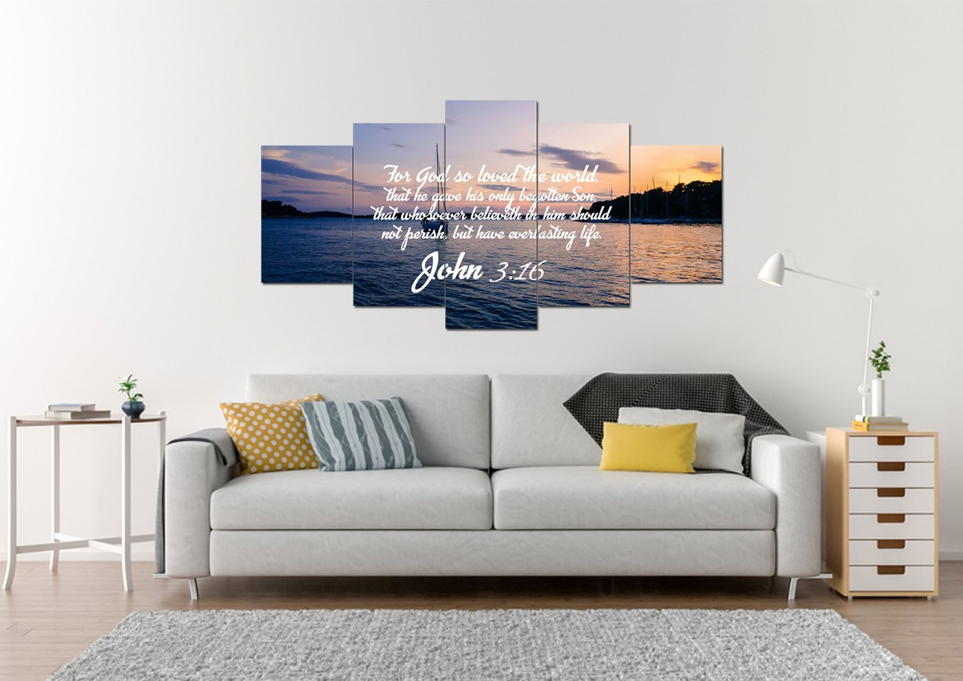 John 316 Kjv #5 Bible Verse Canvas Wall Art - Christian Canvas Wall Art