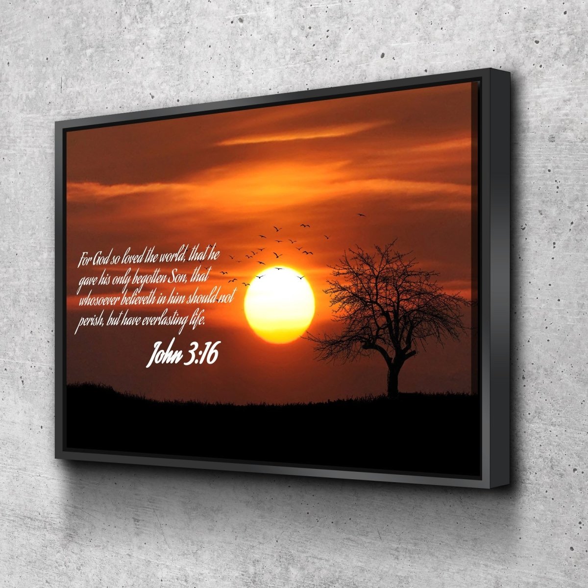 John 316 Kjv #6 Bible Verse Canvas Wall Art - Christian Canvas Wall Art