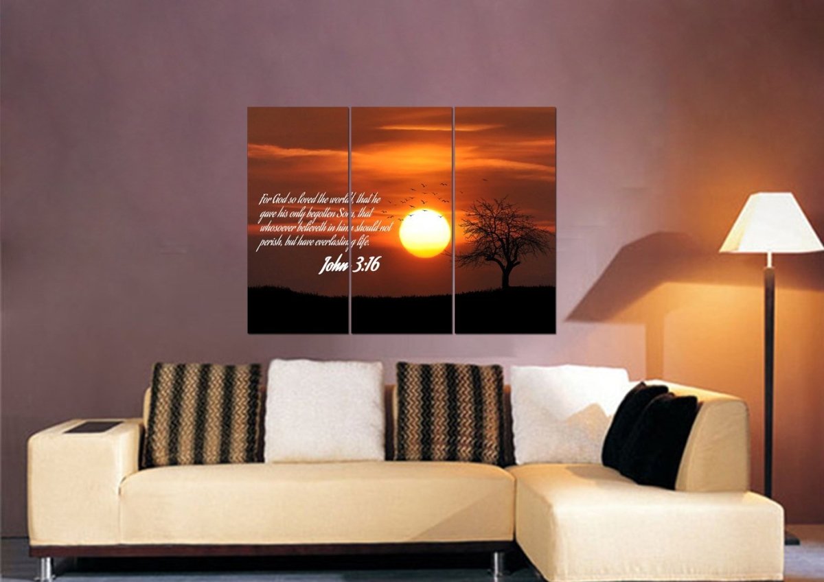 John 316 Kjv #6 Bible Verse Canvas Wall Art - Christian Canvas Wall Art