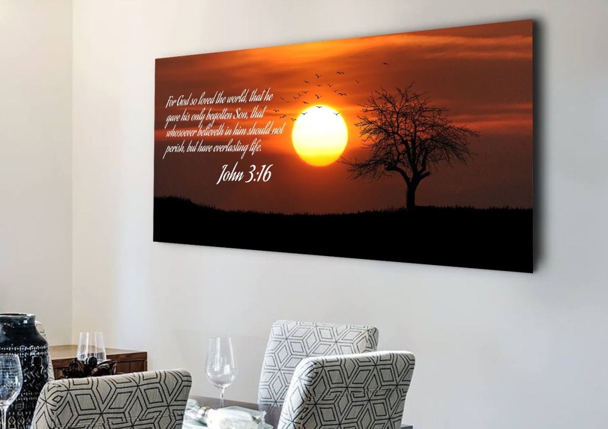 John 316 Kjv #6 Bible Verse Canvas Wall Art - Christian Canvas Wall Art