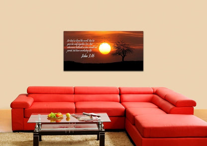 John 316 Kjv #6 Bible Verse Canvas Wall Art - Christian Canvas Wall Art