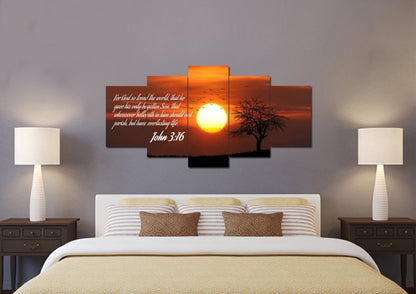 John 316 Kjv #6 Bible Verse Canvas Wall Art - Christian Canvas Wall Art