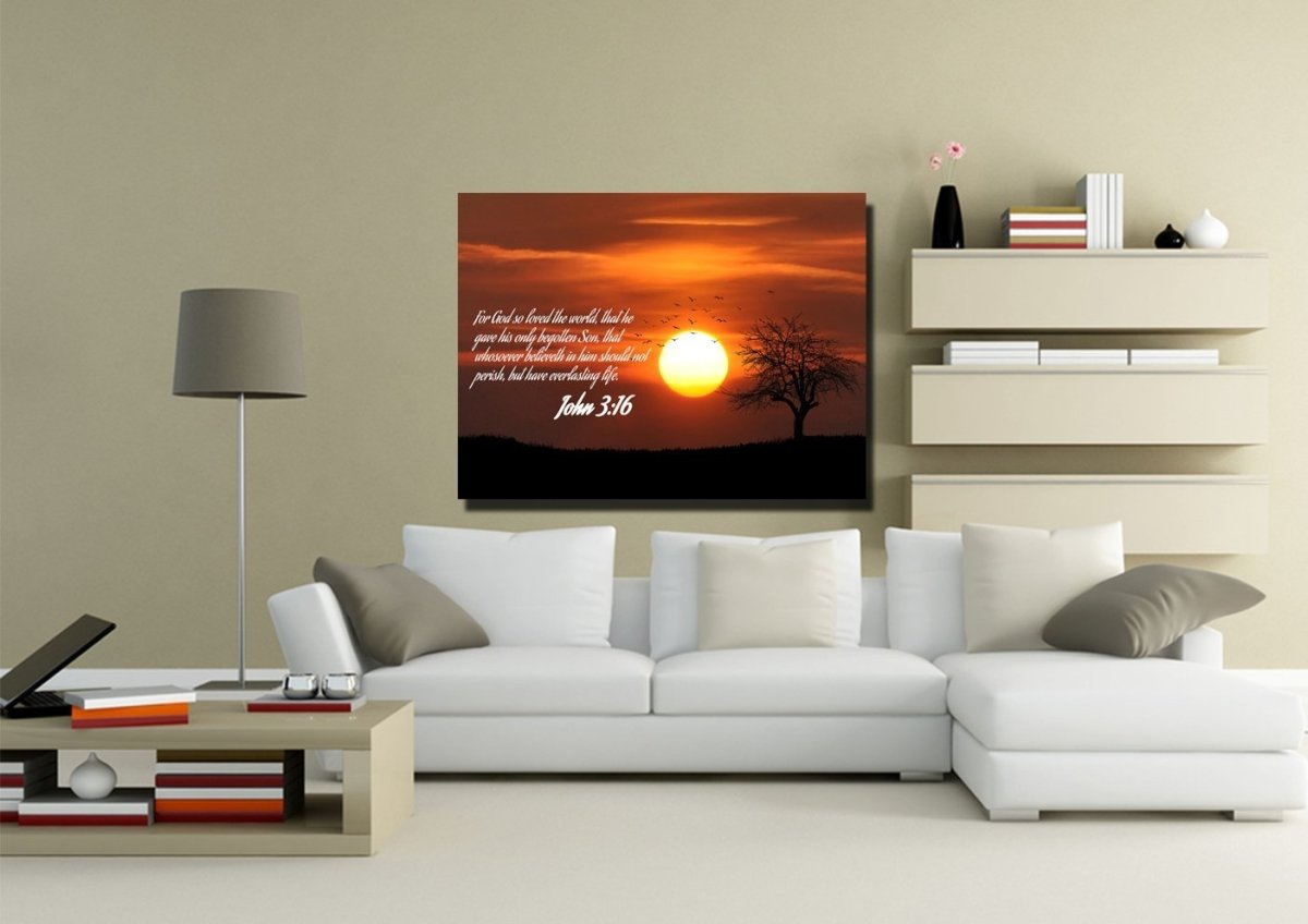 John 316 Kjv #6 Bible Verse Canvas Wall Art - Christian Canvas Wall Art