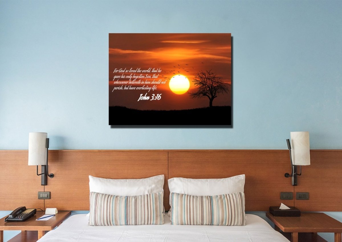 John 316 Kjv #6 Bible Verse Canvas Wall Art - Christian Canvas Wall Art