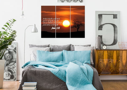 John 316 Kjv #6 Bible Verse Canvas Wall Art - Christian Canvas Wall Art