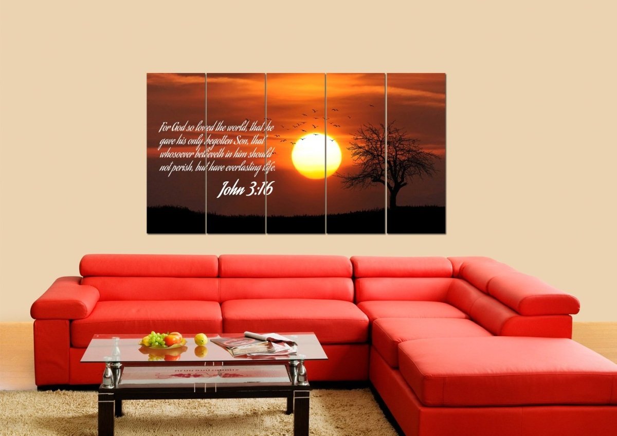 John 316 Kjv #6 Bible Verse Canvas Wall Art - Christian Canvas Wall Art