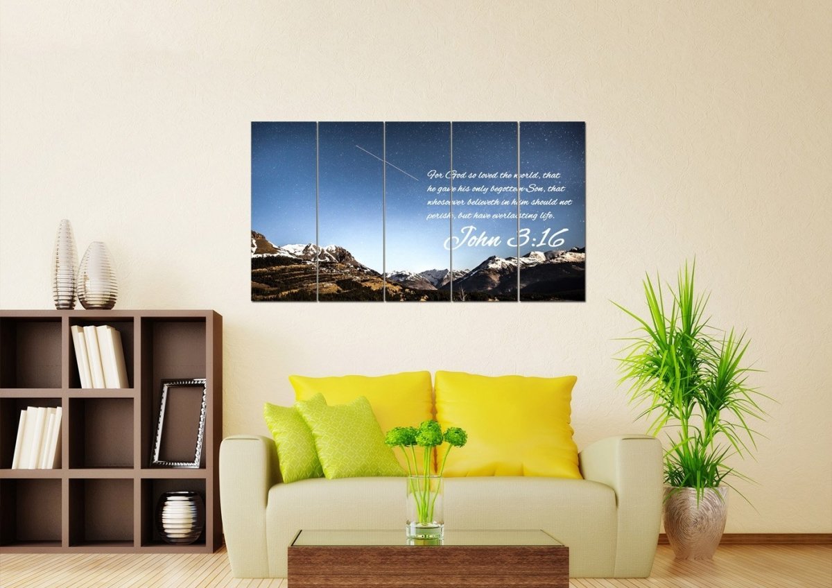 John 316 Kjv #7 Bible Verse Canvas Wall Art - Christian Canvas Wall Art