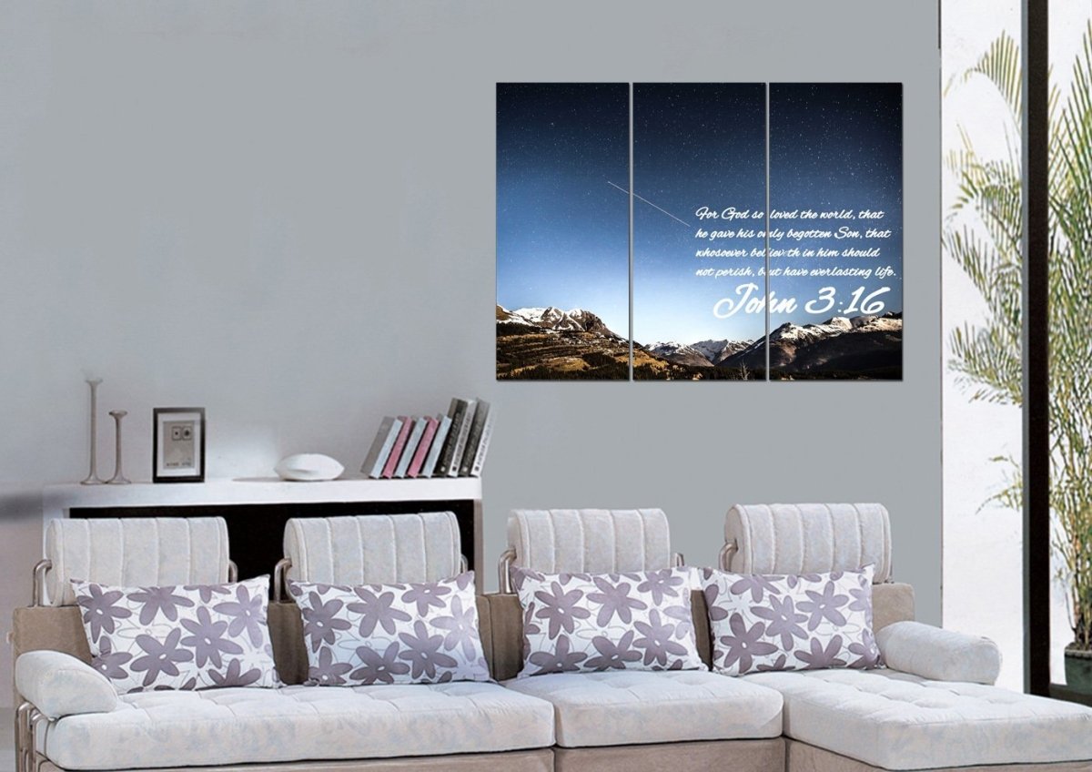 John 316 Kjv #7 Bible Verse Canvas Wall Art - Christian Canvas Wall Art