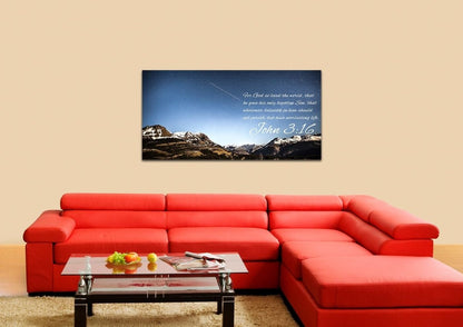 John 316 Kjv #7 Bible Verse Canvas Wall Art - Christian Canvas Wall Art