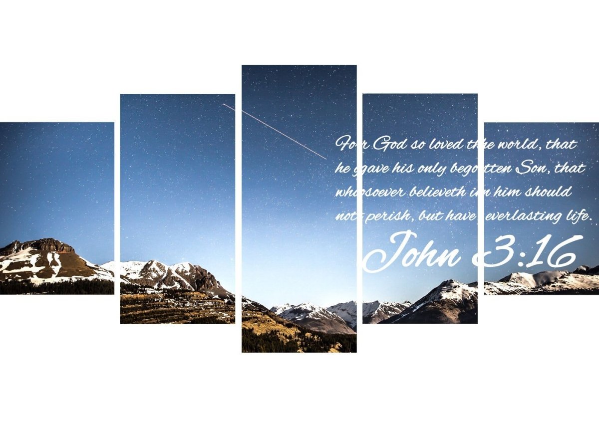 John 316 Kjv #7 Bible Verse Canvas Wall Art - Christian Canvas Wall Art