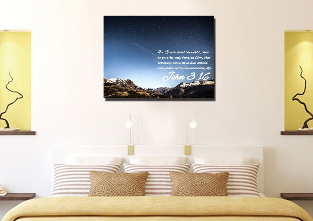 John 316 Kjv #7 Bible Verse Canvas Wall Art - Christian Canvas Wall Art