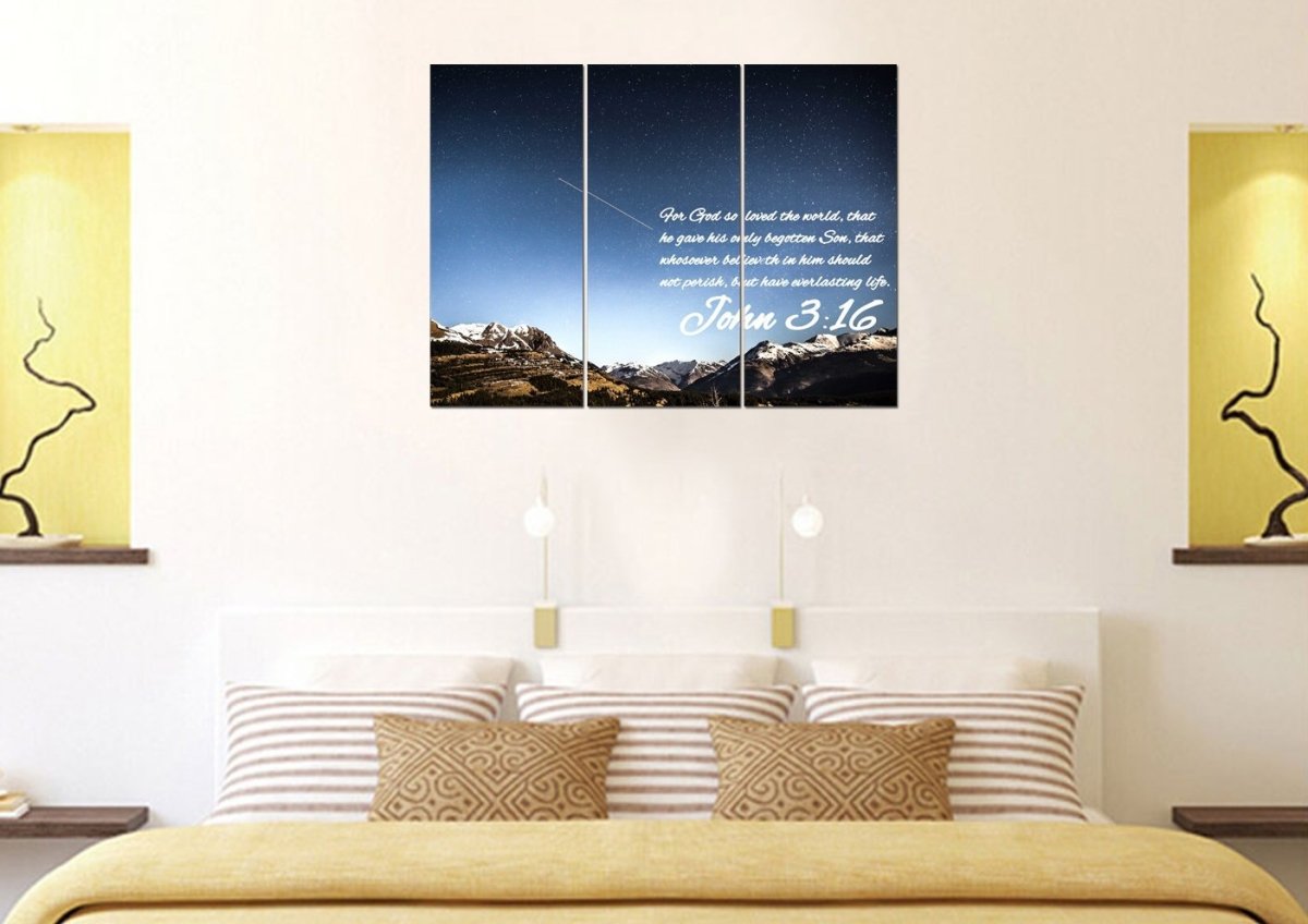 John 316 Kjv #7 Bible Verse Canvas Wall Art - Christian Canvas Wall Art