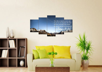 John 316 Kjv #7 Bible Verse Canvas Wall Art - Christian Canvas Wall Art