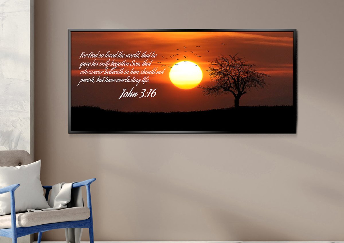 John 316 Kjv #8 Bible Verse Canvas Wall Art - Christian Canvas Wall Art