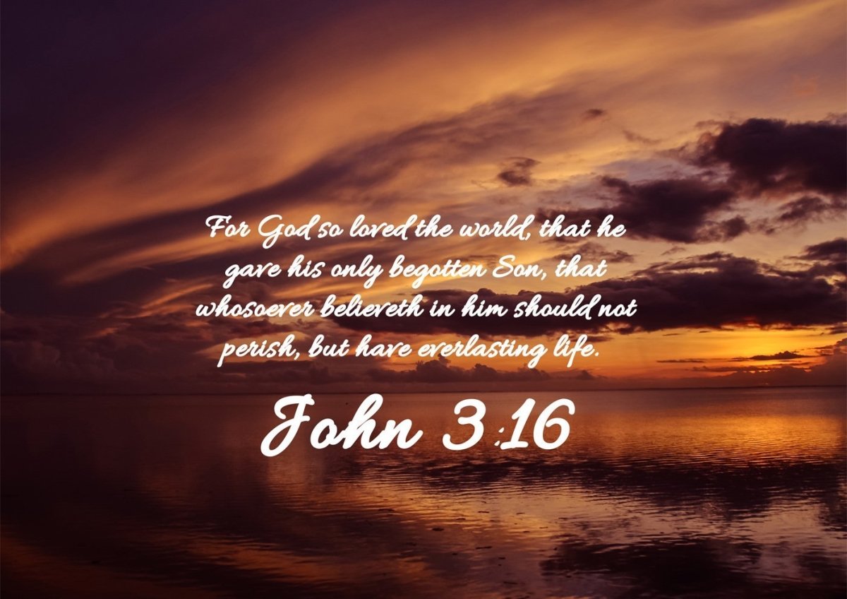 John 316 Kjv #8 Bible Verse Canvas Wall Art - Christian Canvas Wall Art