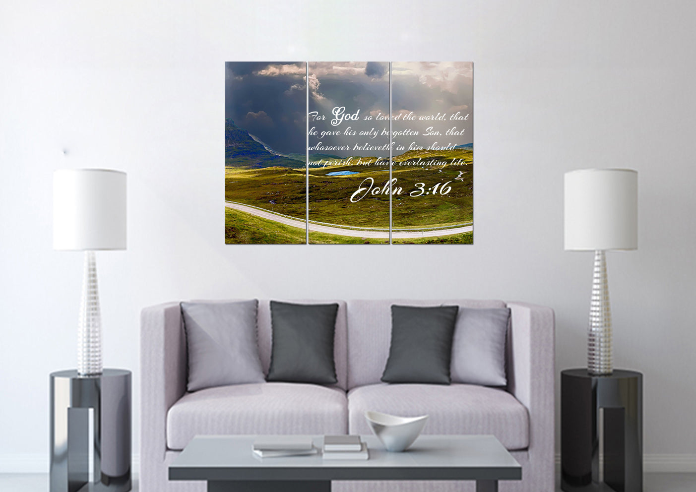 John 316 Kjv #9 Bible Verse Canvas Wall Art - Christian Canvas Wall Art