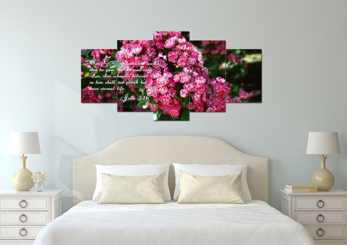 John 316 Niv #23 Bible Verse Canvas Wall Art - Christian Canvas Wall Art