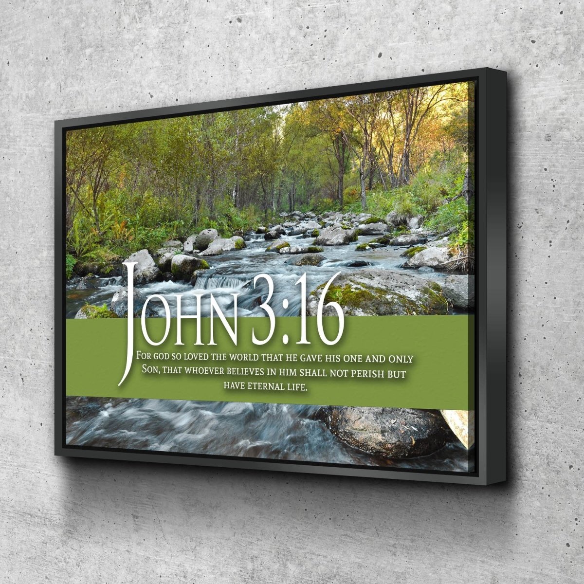 John 316 Niv #28 Bible Verse Canvas Wall Art - Christian Canvas Wall Art