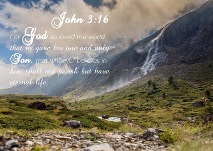 John 316 Niv Bible Verse Canvas Wall Art - Christian Canvas Wall Art