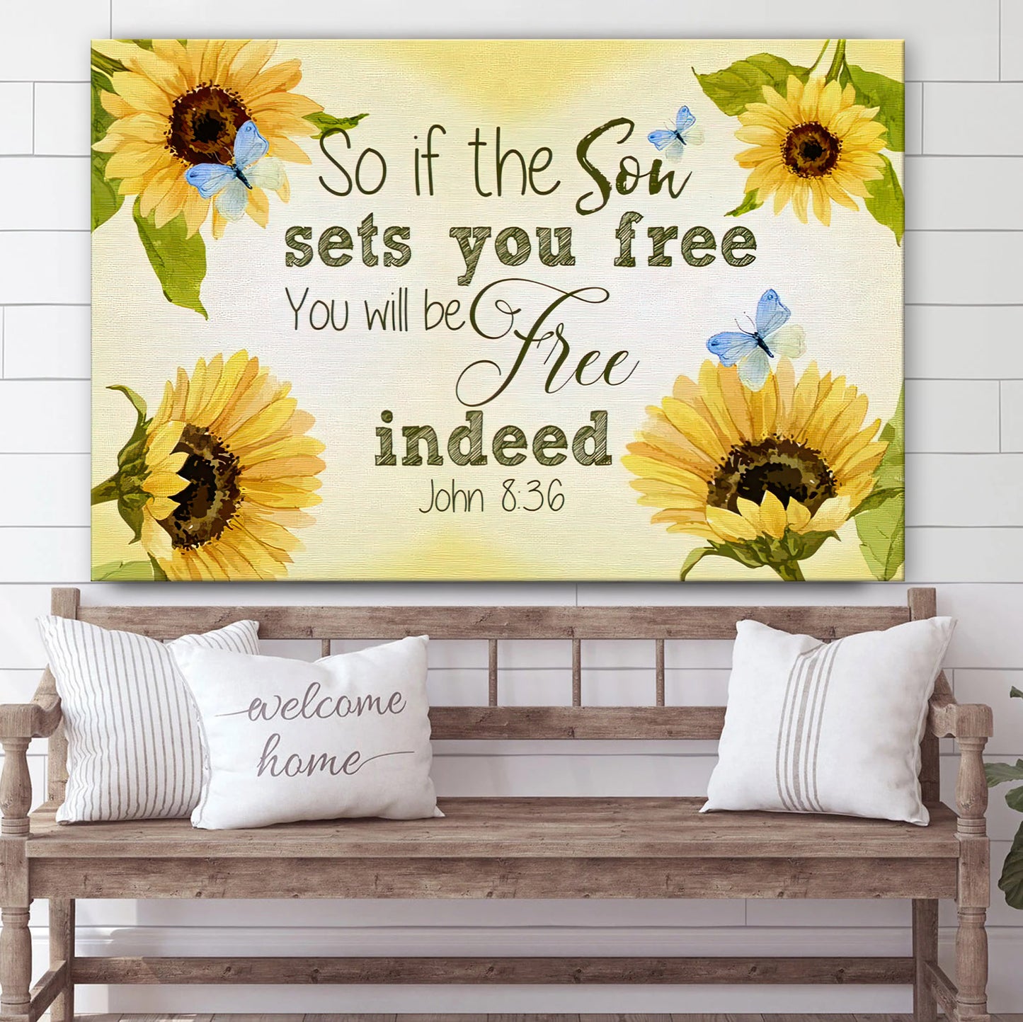John 836 So If The Son Sets You Free Will Be Indeed Canvas Wall Art