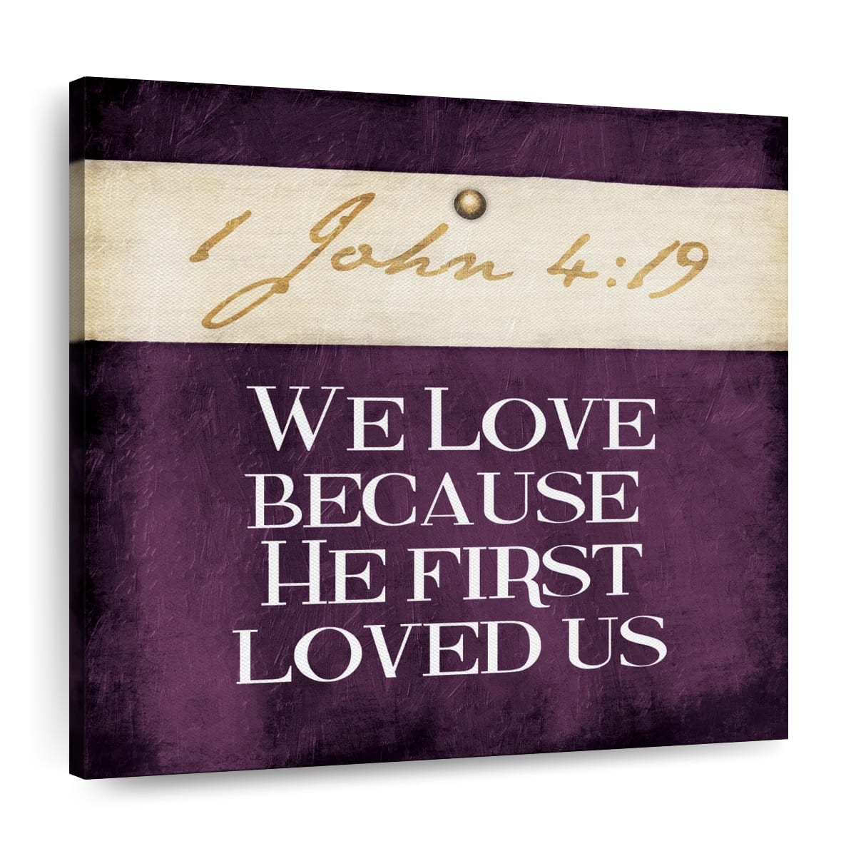 John Love Square Canvas Art - Christian Wall Decor - Christian Wall Hanging