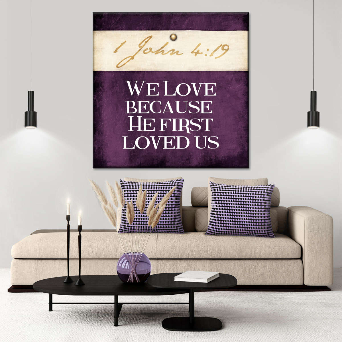 John Love Square Canvas Art - Christian Wall Decor - Christian Wall Hanging