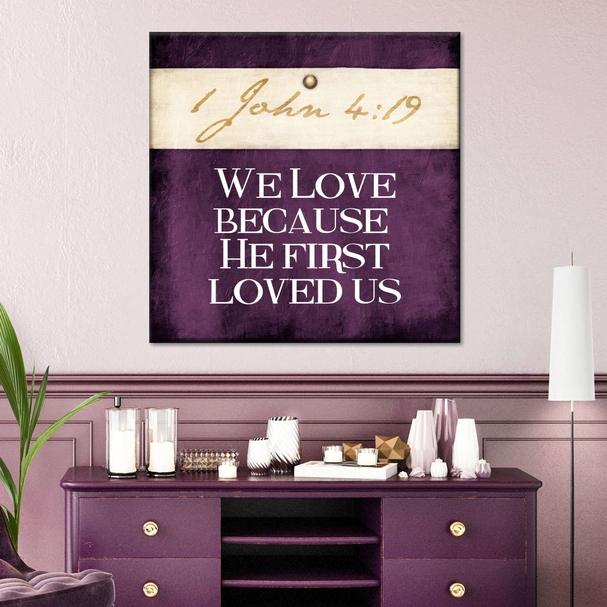 John Love Square Canvas Art - Christian Wall Decor - Christian Wall Hanging