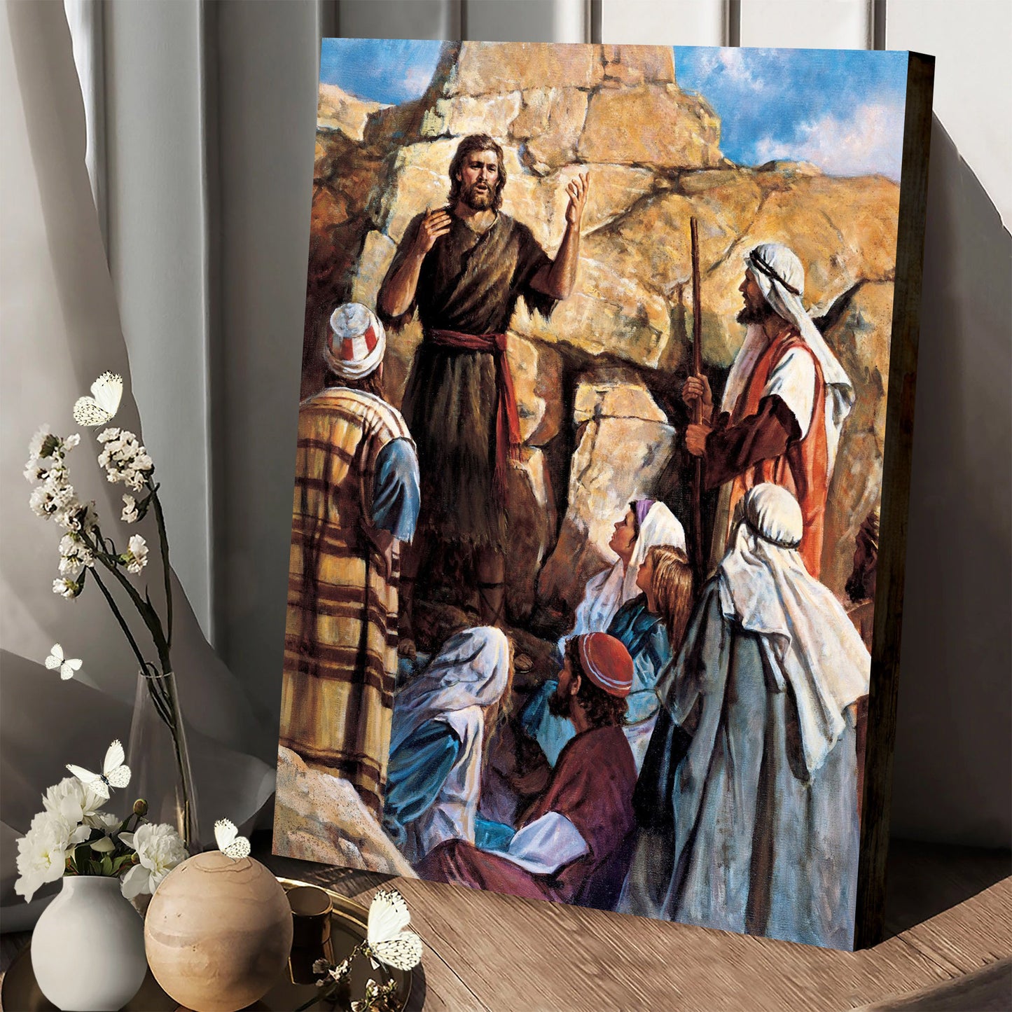 John Preaching In The Wilderness Canvas Pictures - Religious Wall Art Canvas - Christian Paintings For Home