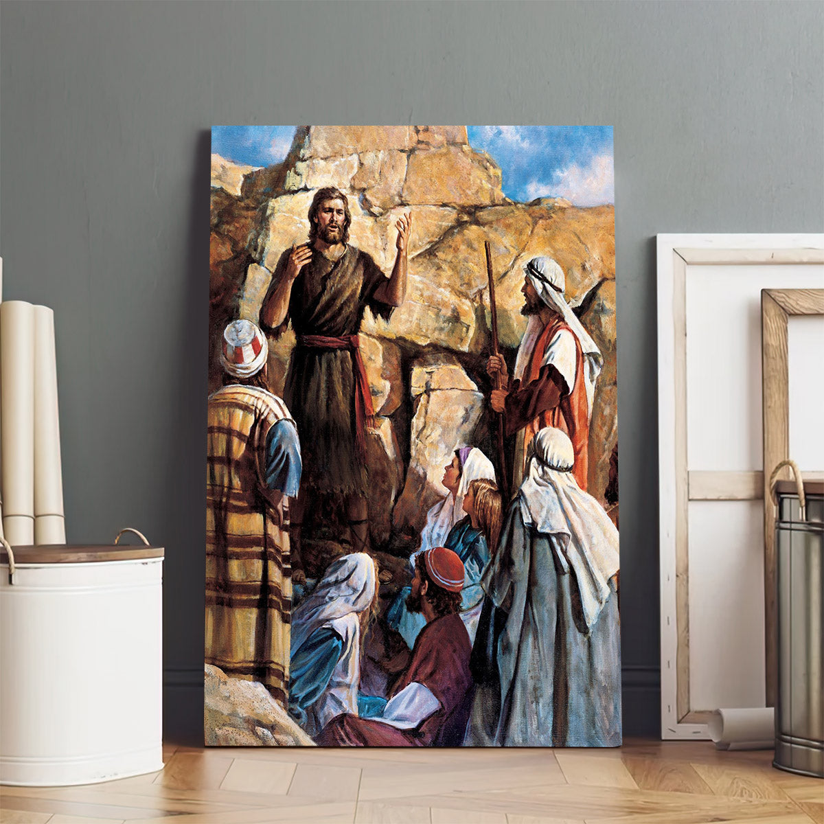 John Preaching In The Wilderness Canvas Pictures - Religious Wall Art Canvas - Christian Paintings For Home