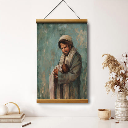 Joseph Portrait Hanging Canvas Wall Art - Christmas Gift - Religious Canvas