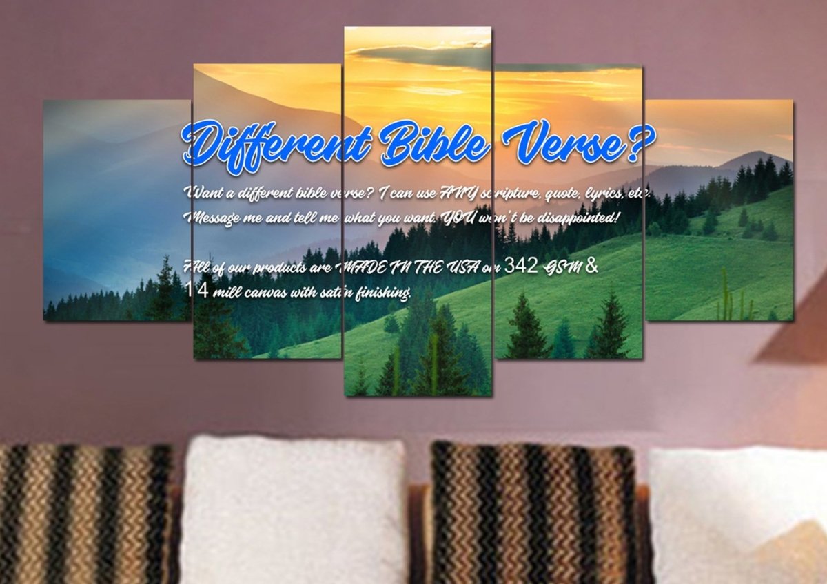 Joshua 19 Be Strong And Courageous Canvas Wall Art Print - Christian Canvas Wall Art