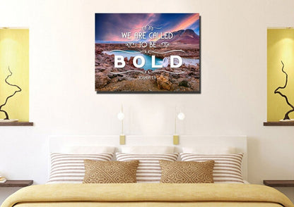 Joshua 19 We Are Called To Be Bold Canvas Wall Art Print - Christian Canvas Wall Art