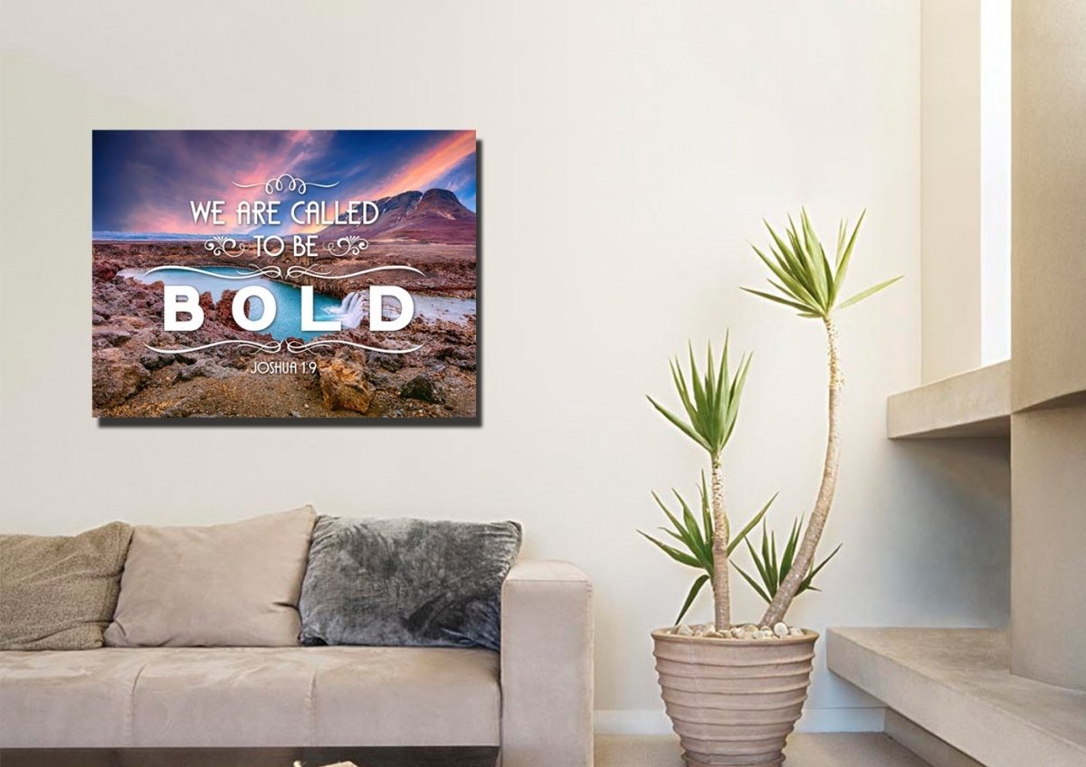 Joshua 19 We Are Called To Be Bold Canvas Wall Art Print - Christian Canvas Wall Art
