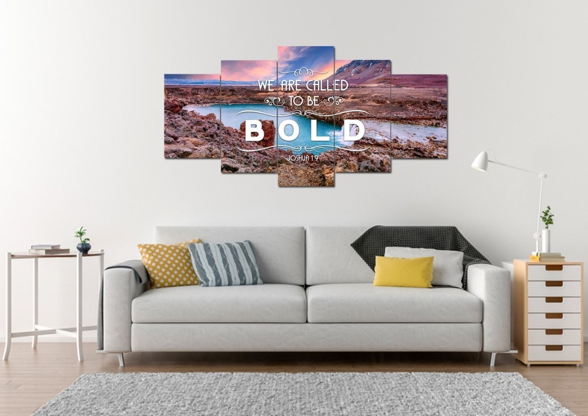 Joshua 19 We Are Called To Be Bold Canvas Wall Art Print - Christian Canvas Wall Art