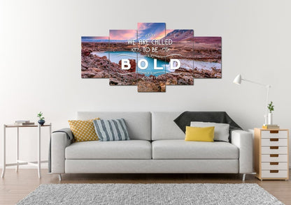 Joshua 19 We Are Called To Be Bold Canvas Wall Art Print - Christian Canvas Wall Art