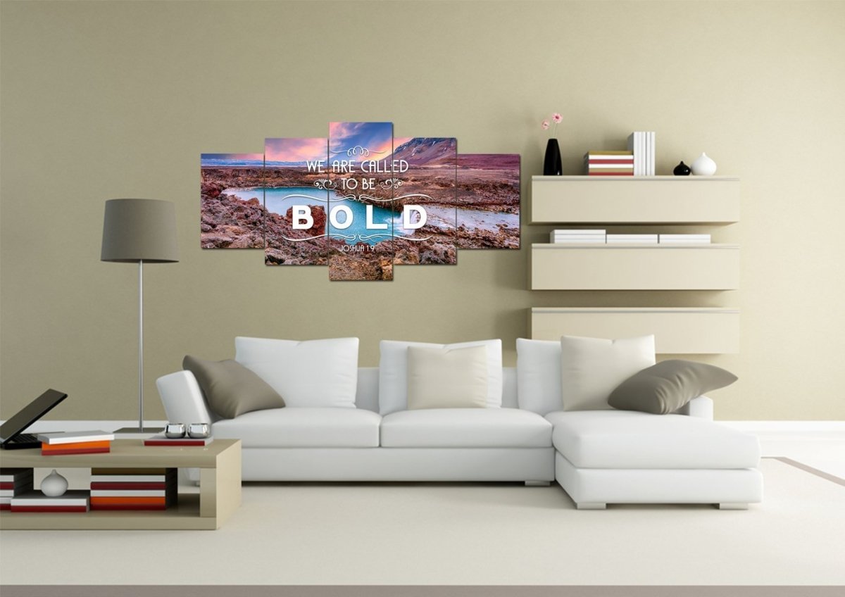Joshua 19 We Are Called To Be Bold Canvas Wall Art Print - Christian Canvas Wall Art