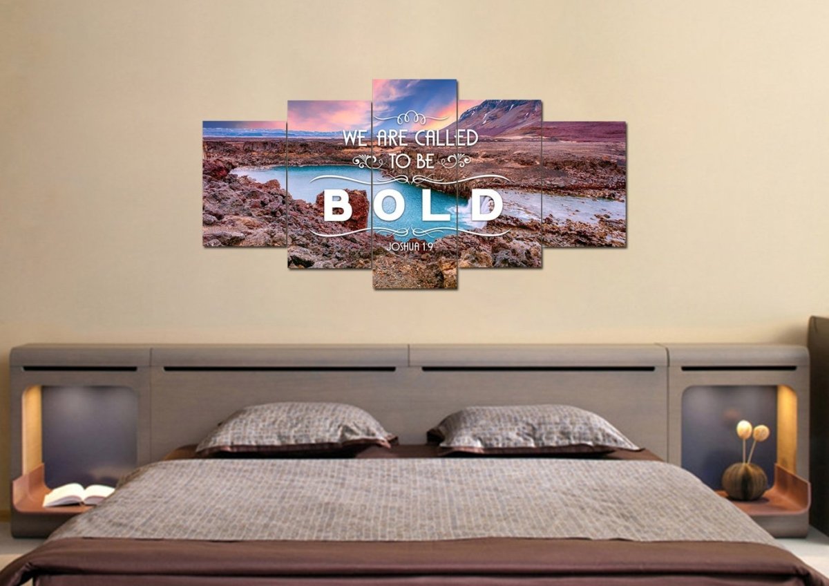 Joshua 19 We Are Called To Be Bold Canvas Wall Art Print - Christian Canvas Wall Art
