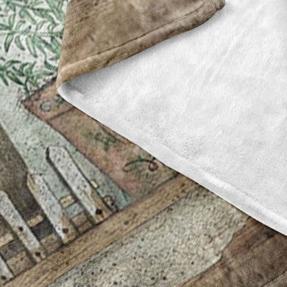 Joshua 2415 As For Me And My House Floral Hummingbird Fleece Blanket - Christian Blanket - Bible Verse Blanket