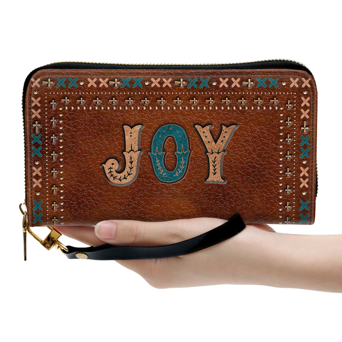 Joy Beautiful Clutch Purse For Women - Personalized Name - Christian Gifts For Women