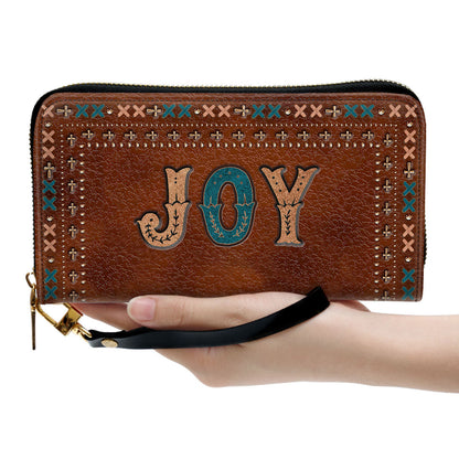 Joy Beautiful Clutch Purse For Women - Personalized Name - Christian Gifts For Women